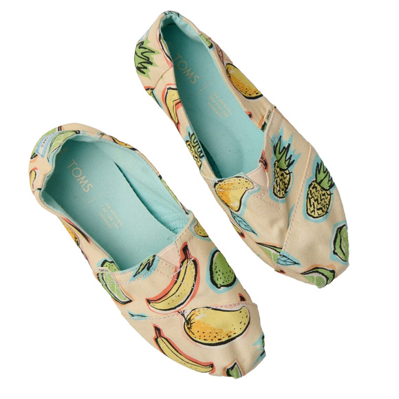 Toms Shoes - Toms Womens 6.5 Venice Collection Fruit Print Canvas Flats Summer Casual Fun